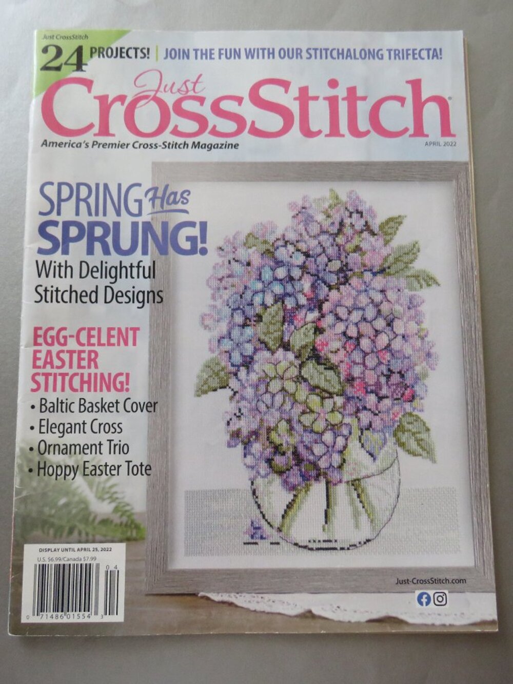 Just Cross Stitch Magazine Fun Projects Spring Has Sprung! and More April 2022